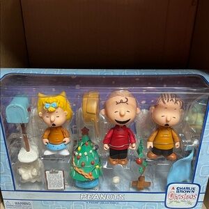 Peanuts Holiday Action Figure Set - Red, Green, Blue